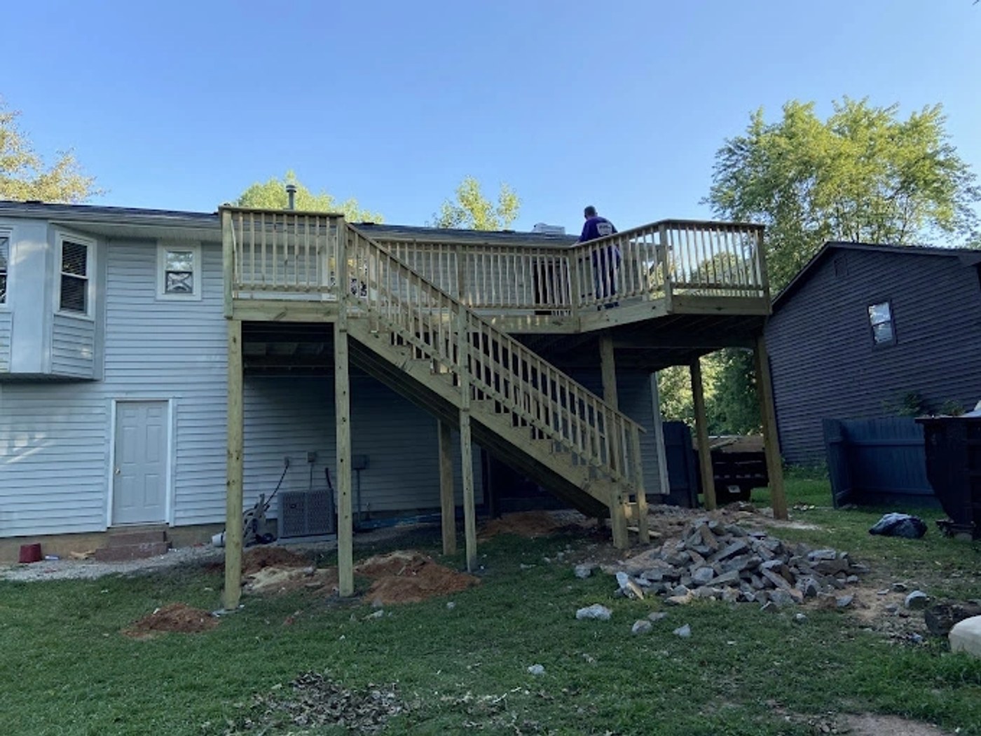 Wood deck and stairs completed by Membreno's Pro Home